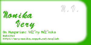 monika very business card